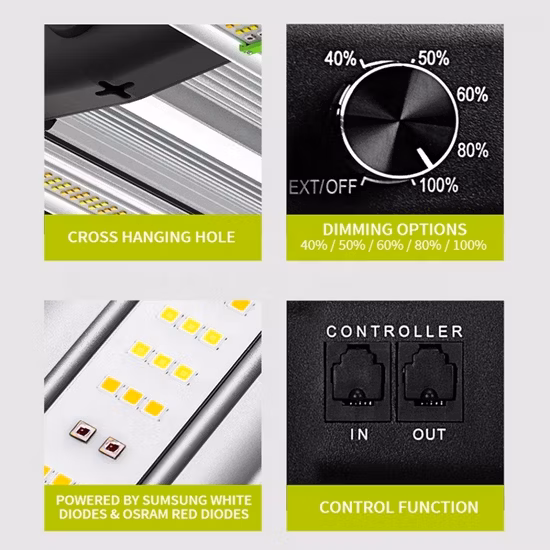 Sinowell Horticultural Greenhouse Foldable Lm301h Dimmable Full Specterum 6 Strips Bars 600W 650W LED Grow Light