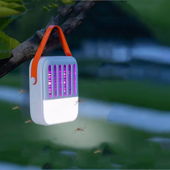 Rechargeable Camping Light 3.6W 5V ABS Insect Traps Bug Zapper Mosquito Zapper Lamp Mosquito Killer Lantern with Solar Panel